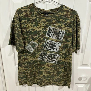 Code V Not All Wounds Are Visible Camo Shirt